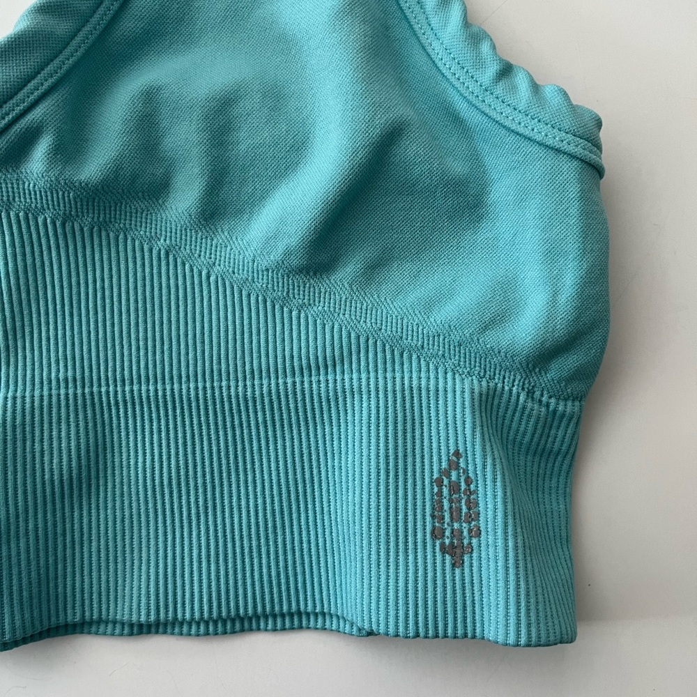 FP Movement by Free People Turquoise Halter Crop Top - Picture 3 of 4